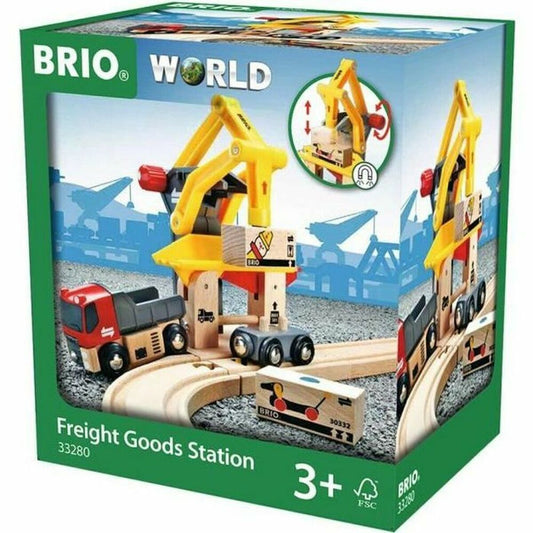 Set de construction Brio Freight Loading Crane Multicouleur Multi 6 Pièces - Babycute