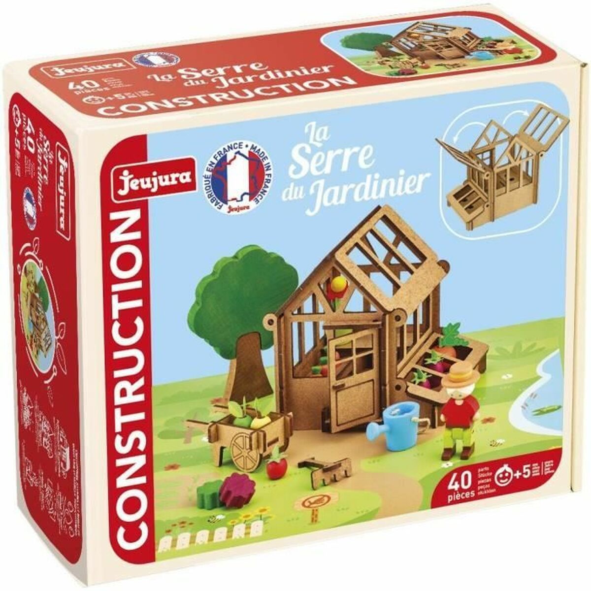 Set de construction Jeujura The Gardener's Greenhouse - Jouets et jeux premium pour bébé