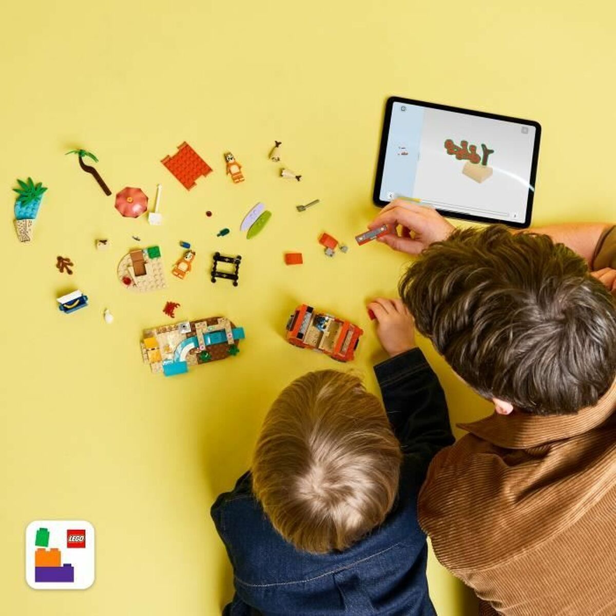 Set de construction Lego 11202 Bluey's Beach & Family Car Trip 133 Pièces - Babycute