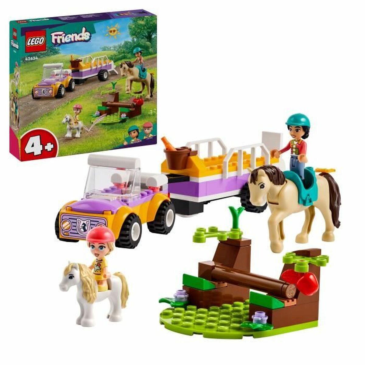 Set de construction Lego 42634 Horse & Pony Trailer Multicouleur 105 Pièces - Babycute