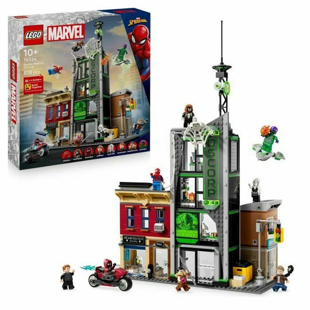 Set de construction Lego 76324 Spider-Man VS Oscorp 808 Pièces - Jouets et jeux premium pour bébé