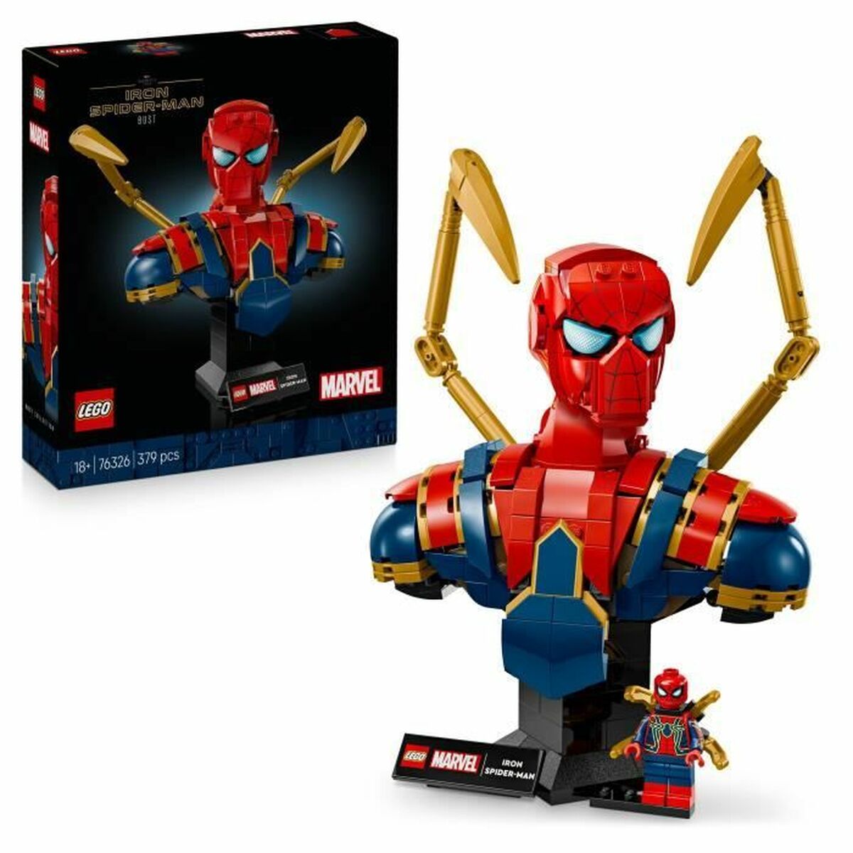 Set de construction Lego 76326 Iron Spider - Man Bust 379 Pièces - Babycute