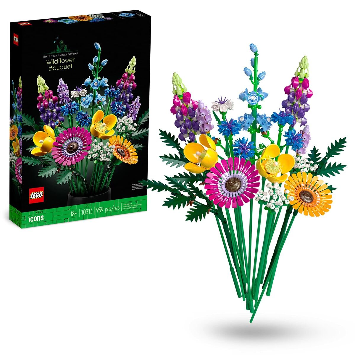 Set de construction Lego Icons 10313 Bouquet of wild flowers 939 Pièces - Jouets et jeux premium pour bébé