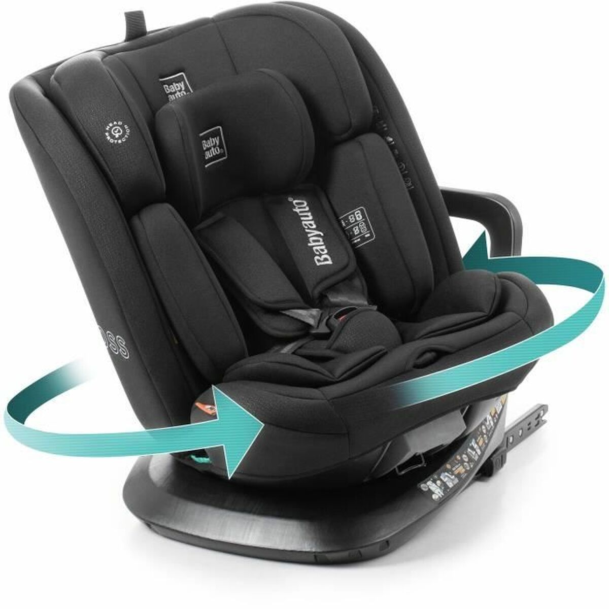 Siège de Voiture Babyauto ACROSS Noir 0 (de 0 a 10 kilos) I (9 - 18 kg) II (15 - 25 kg) III (22 - 36 kg) Enfant ECE R129/04 - Babycute