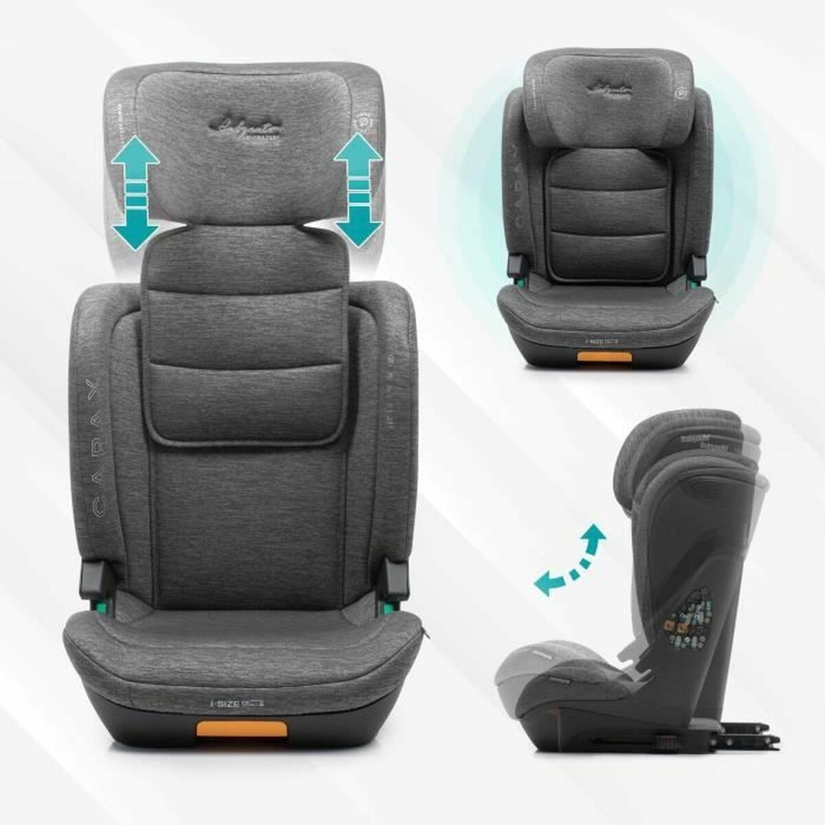 Siège de Voiture Babyauto CAPAX BLACK LINE Noir II (15 - 25 kg) III (22 - 36 kg) Enfant ECE R129 - Babycute