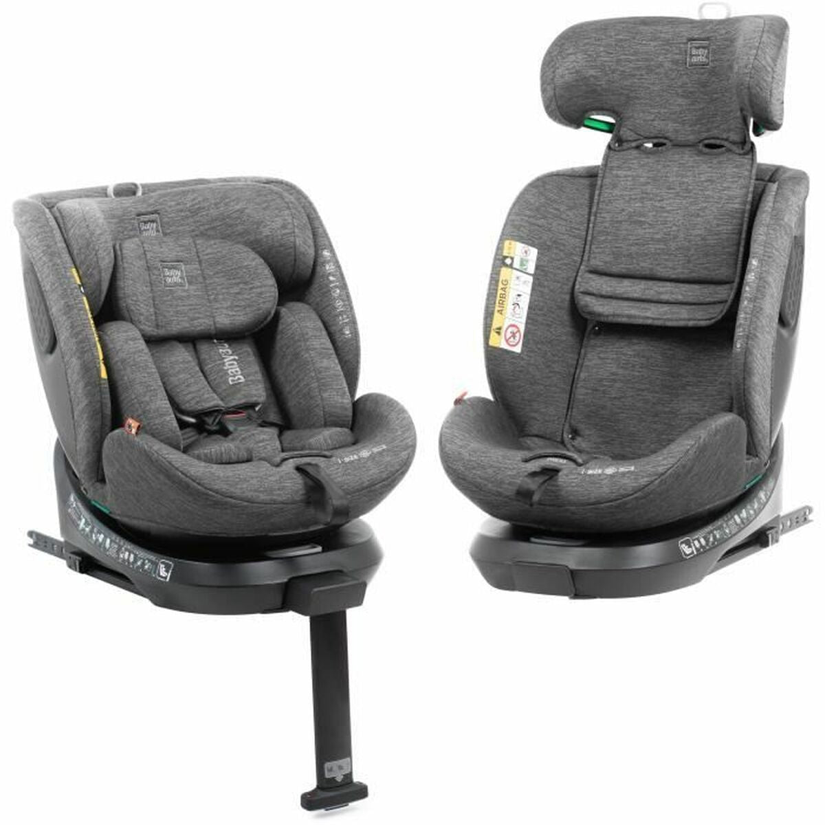 Siège de Voiture Babyauto CORE Gris 0 (de 0 a 10 kilos) I (9 - 18 kg) II (15 - 25 kg) III (22 - 36 kg) Enfant ECE R129/04 - Babycute