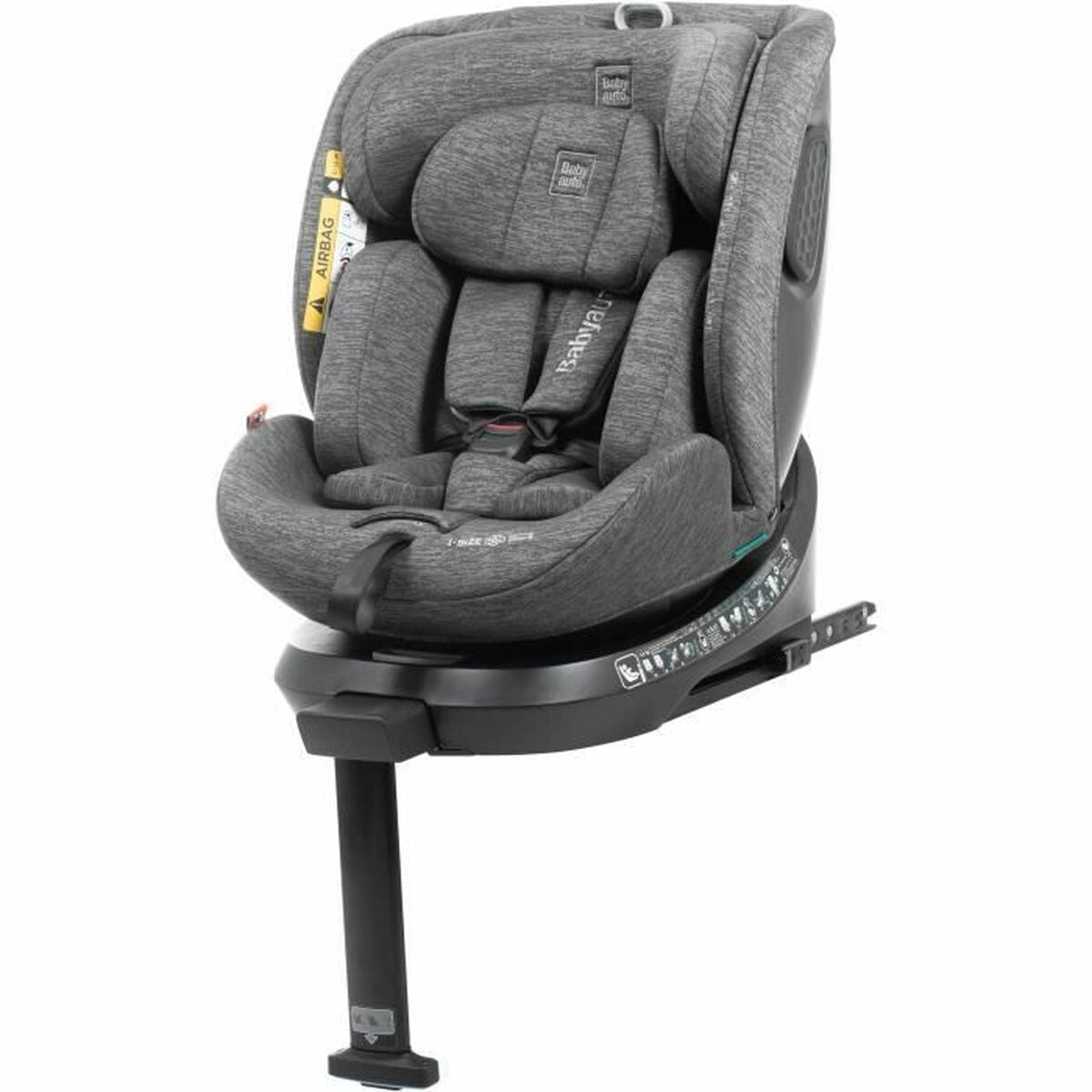 Siège de Voiture Babyauto CORE Gris 0 (de 0 a 10 kilos) I (9 - 18 kg) II (15 - 25 kg) III (22 - 36 kg) Enfant ECE R129/04 - Babycute