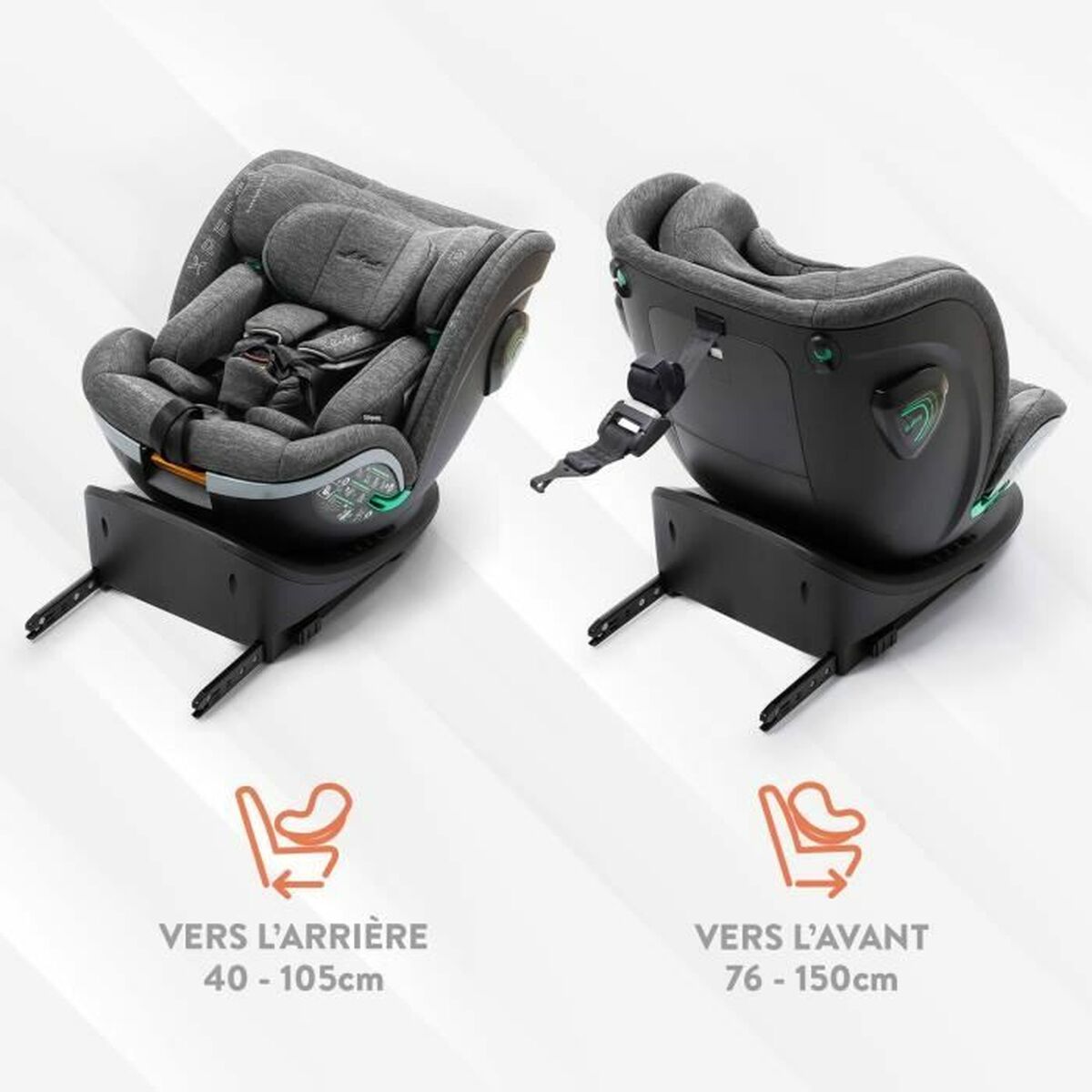 Siège de Voiture Babyauto XPERTA BLACK LINE Noir 0 (de 0 a 10 kilos) 0+ (de 0 a 13 kilos) I (9 - 18 kg) II (15 - 25 kg) III (22 - Babycute