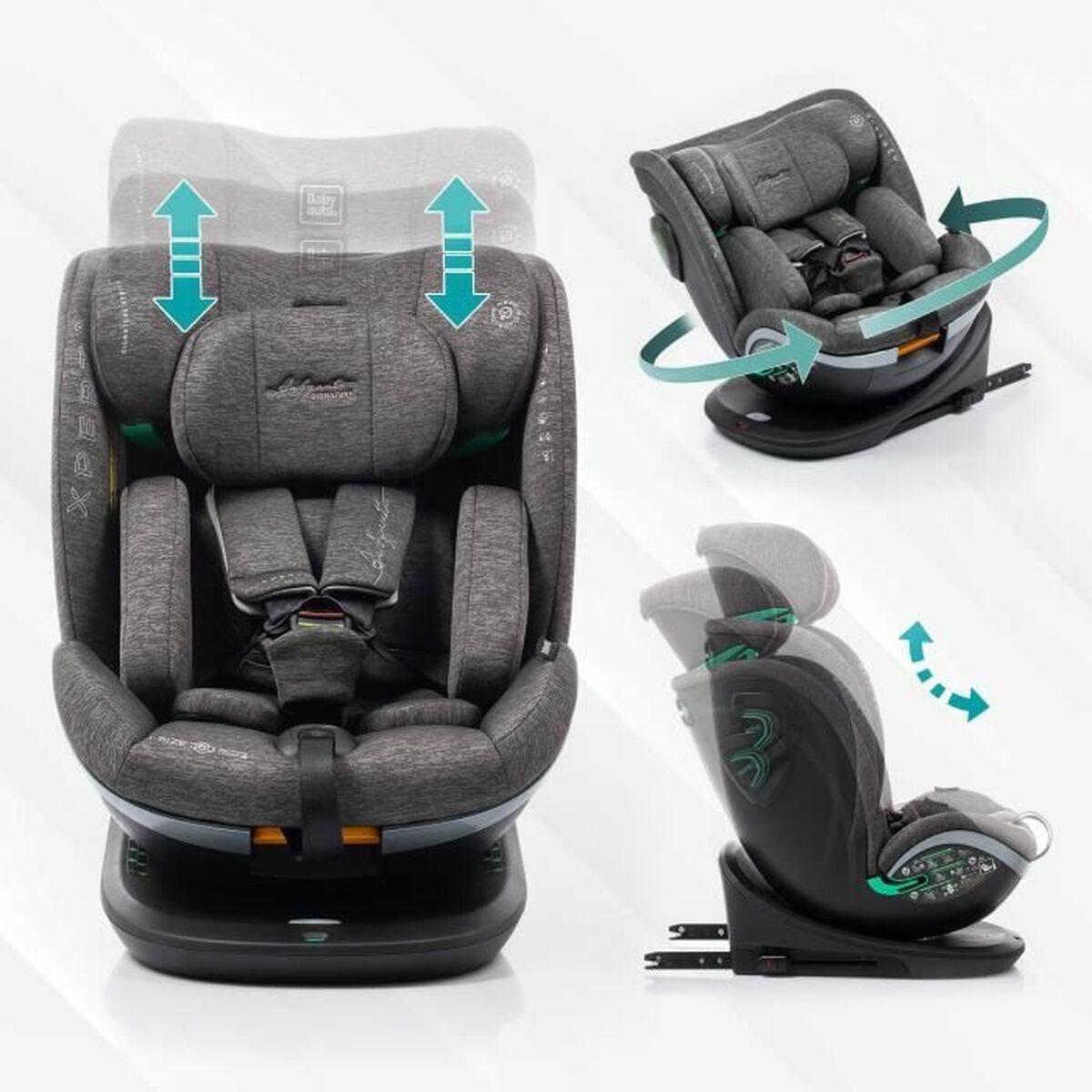 Siège de Voiture Babyauto XPERTA BLACK LINE Noir 0 (de 0 a 10 kilos) 0+ (de 0 a 13 kilos) I (9 - 18 kg) II (15 - 25 kg) III (22 - Babycute