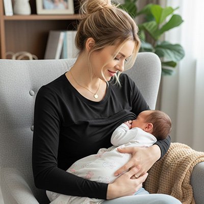 T-shirt allaitement | Discret & Élégant - Babycute