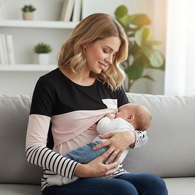 T shirt allaitement | Discret & Élégant - Babycute