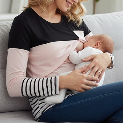 T shirt allaitement | Discret & Élégant - Babycute