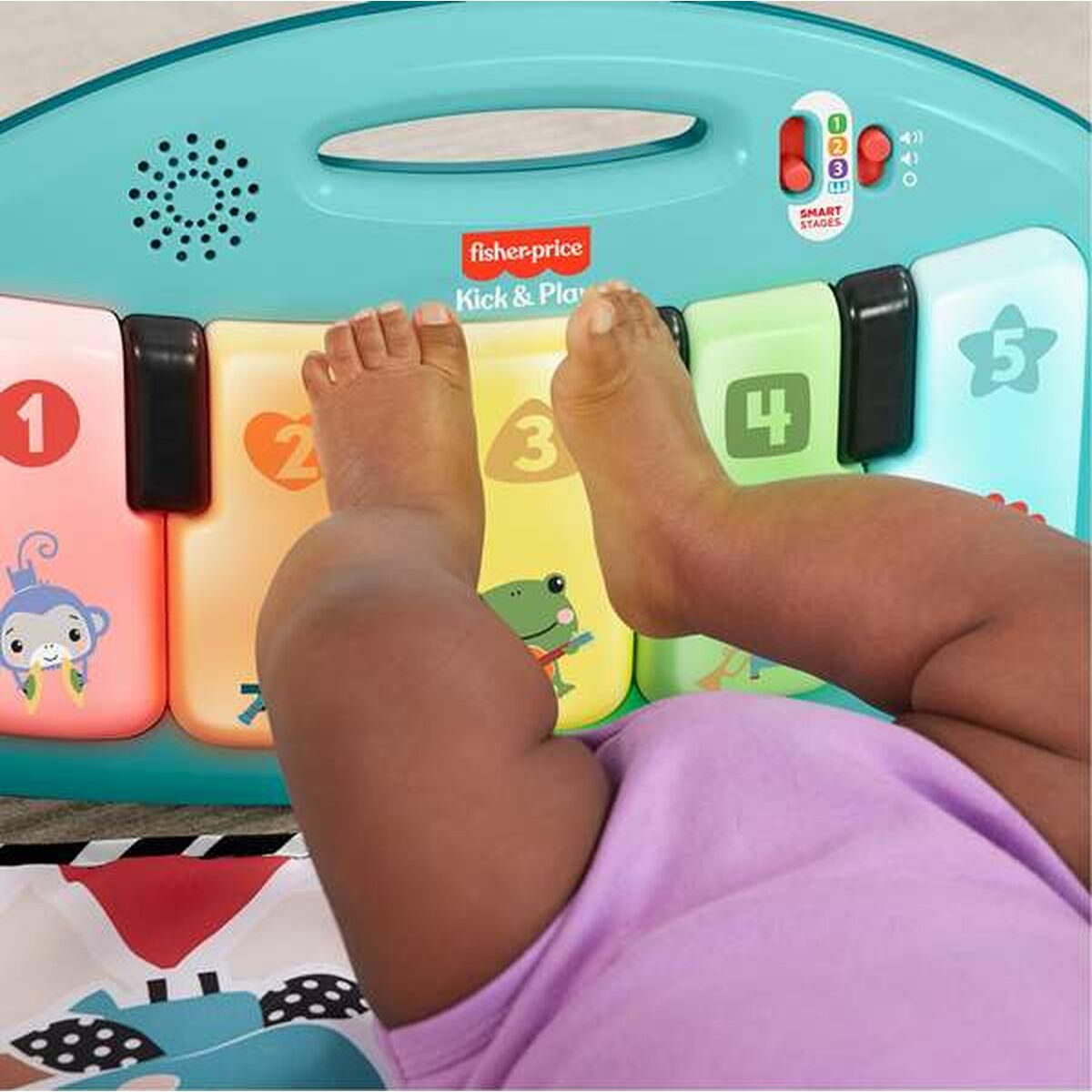 Tapis de jeu Fisher - Price Kick and Play Plastique Hochet Piano ES - Babycute
