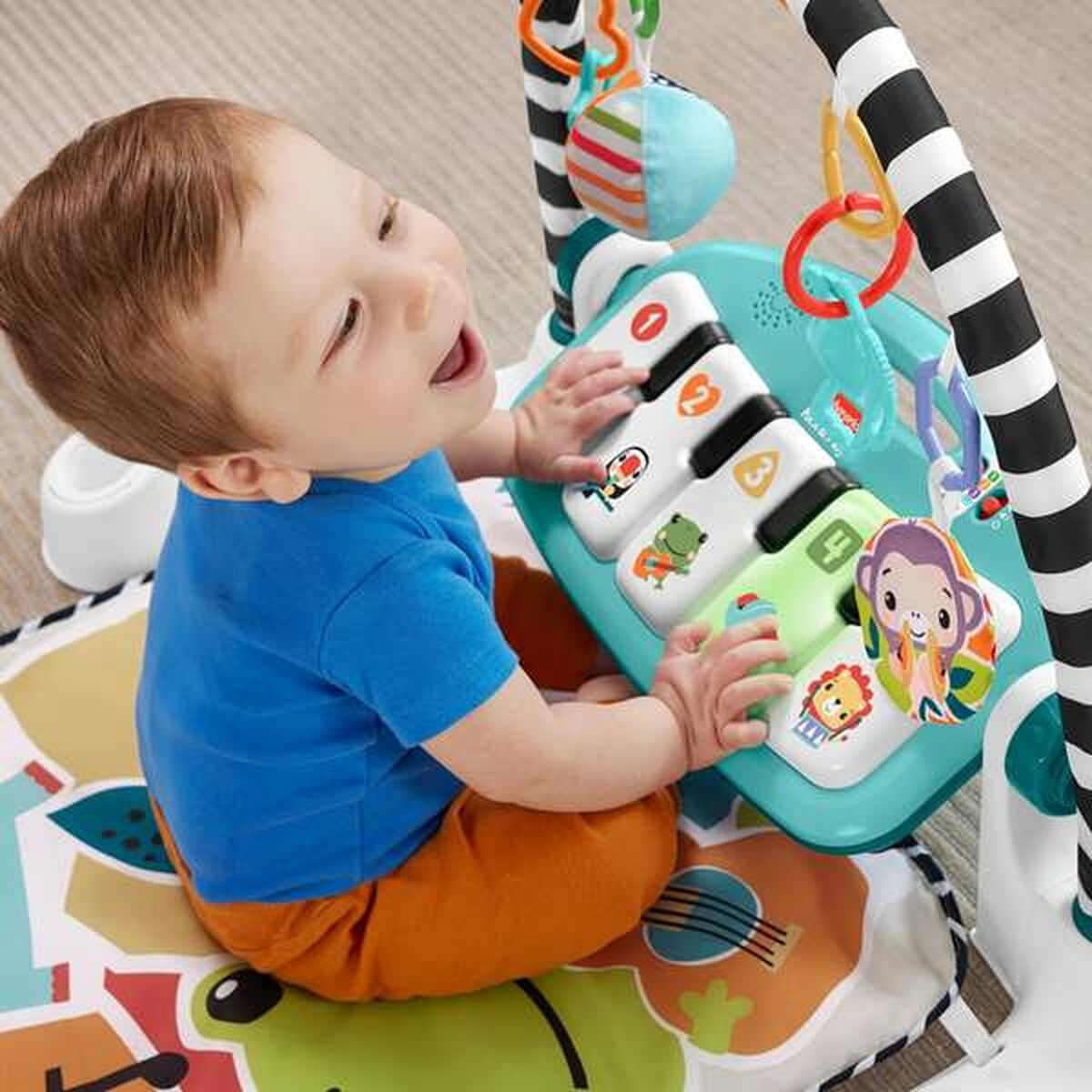 Tapis de jeu Fisher - Price Kick and Play Plastique Hochet Piano ES - Babycute
