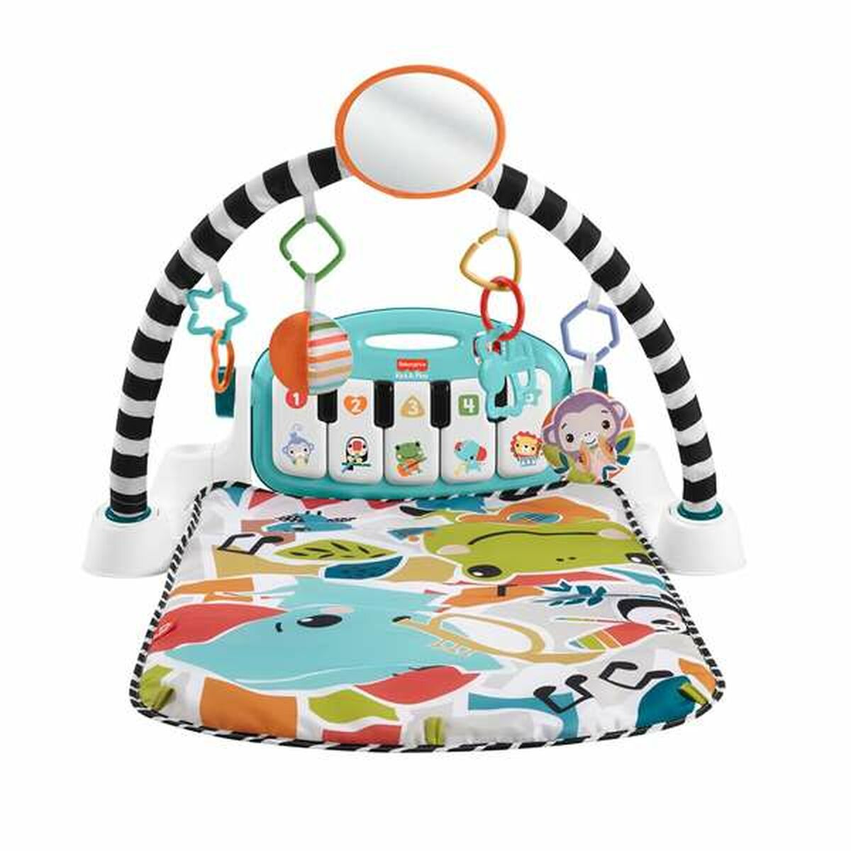 Tapis de jeu Fisher - Price Kick and Play Plastique Hochet Piano ES - Babycute