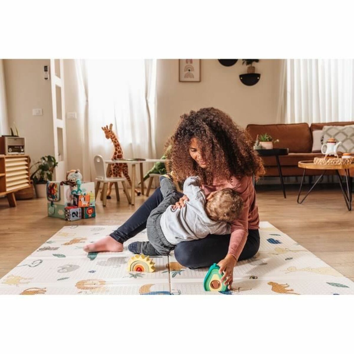 Tapis de jeu Nûby Polyéthylène Safari 200 x 150 x 1 cm - Babycute