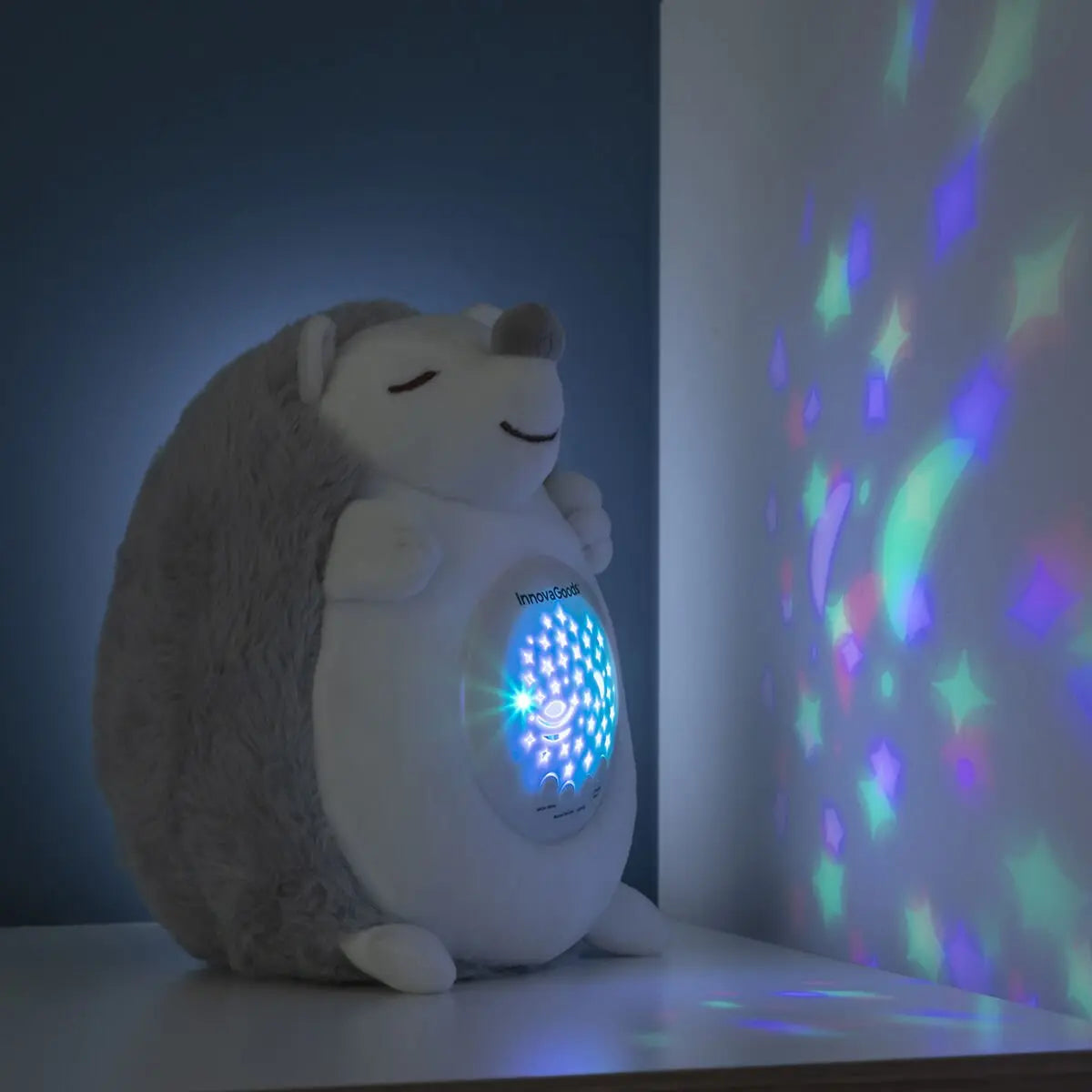 Veilleuse Projecteur Hérisson Peluche Spikey InnovaGoods - Babycute